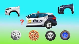 CORRECTLY GUESS THE HEAD AND WHEEL OF THE POLICE CAR !🚓