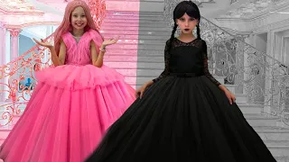 Wednesday vs Barbie - Collection of funny Pink vs. Black Challenges for kids