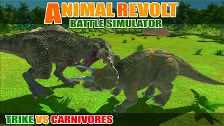 Trike vs Dinosaur Carnivores - Animal Revolt Battle Simulator