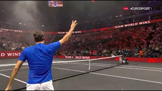 Roger Federer the last point of his career