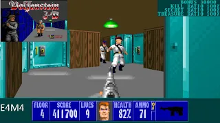 Wolfenstein 3D: E4M4 100% I am Death Incarnate with commentary