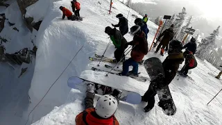 Corbet's Couloir - the rescue - Jackson Hole Ski Resort - Feb 13, 2020