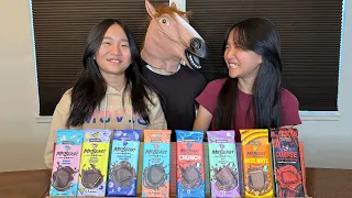 We ranked every MrBeast Chocolate Bar from BEST to WORST! | Janet and Kate