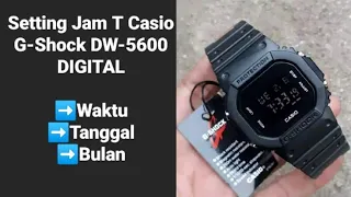 Cara Menyetel/Mengatur Jam Tangan Casio G-Shock DW-5600 DIGITAL‼️