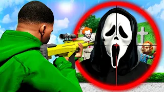 Ich JAGE alle HALLOWEEN MONSTER in GTA 5!🎃 (GHOSTFACE, PENNYWISE, CHUCKY)