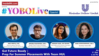 #YOBOLive - Prep For Summer Placements With Team HUL | Ft. XLRI, IIM C, IIM A, IIM Indore
