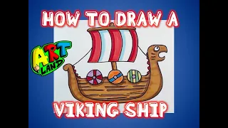 How to Draw a VIKING SHIP!!!