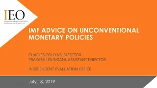 IMF Advice on Unconventional Monetary Policies - Presentation to Staff