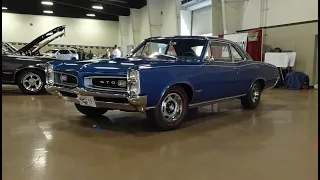 1966 Pontiac GTO Sport Coupe in Barrier Blue & 389 Engine Sound on My Car Story with Lou Costabile