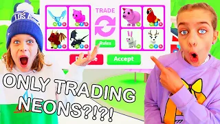 ONLY TRADING NEON PETS - Adopt Me Roblox Gaming w/ The Norris Nuts