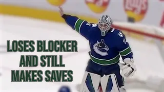 Goalie makes three saves while barehanded, a breakdown