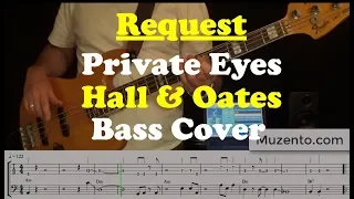 Private Eyes - Hall and Oates - Bass Cover - Request