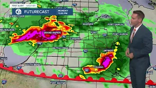 Afternoon update ahead of severe storms hitting metro Detroit