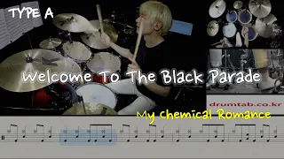 Welcome To The Black Parade(동영상악보)(TYPE A)-My Chemical Romance-이현준-드럼악보,드럼커버Drumcover,drumsheetmusic