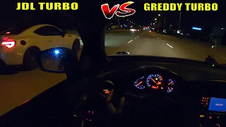 FIRST TIME RACING MY GREDDY TURBO FRS!! POV Street Racing!