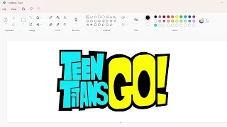 How to draw the Teen Titans Go! logo using MS Paint | How to draw on your computer