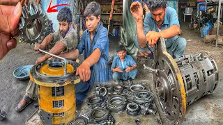 Rebuilding Caterpillar Motor Grader Transmission || Completely Restoretion CAT Transmission