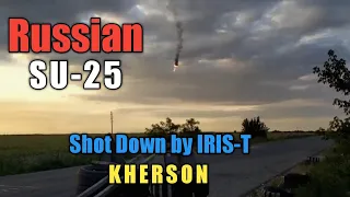 Ukraine war video footage latest | Russian SU-25 jet taken down by IRIS-T Air Defence System Kherson