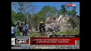 QRT: 2 patay sa pagsabog sa bahay; 5-anyos na anak, sugatan