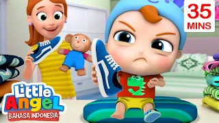 Baby John Belajar Pakai Sepatu Sendiri | Kartun Anak | Little Angel Bahasa Indonesia