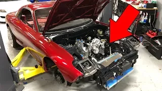 INSTALLING THE 13B INTO THE FD RX-7!!!! (NOT CLICKBAIT!)