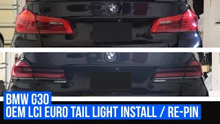 BMW G30/F90 : LCI TAIL LIGHT INTALL / RE-PIN