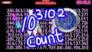 Dancing 10^3102  Millitrestrigintillion  timer  countup alarm🔔