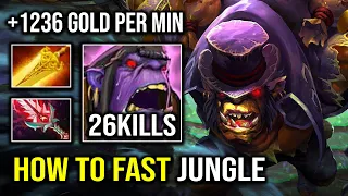 How to Insane Fast Jungle Alchemist in 7.33b with 1236 Gold Per Min Max Items Run Them Down Dota 2