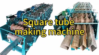 Square tube making machine, square tube manufacturing machine, square tube mill