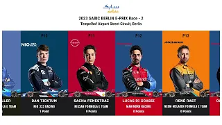 2023 SABIC BERLIN E-PRIX RACE - 2 Driver Standings 🇩🇪