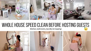 WHOLE HOUSE SPEED CLEAN BEFORE GUESTS // CLEANING MOTIVATION CLEAN WITH ME 2024 // Jessica Tull