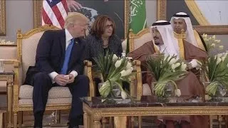 President Trump arrives in Saudi Arabia