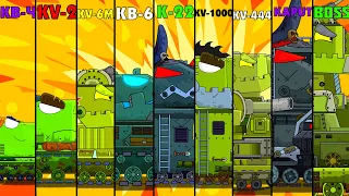 Эволюция Гибридов KV-Ч vs KV-2 vs KV-6 vs KV-1000 vs KAPUT vs BOSS - Мультики про танки