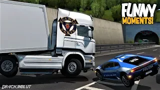 Euro Truck Simulator 2 Multiplayer Funny Moments, Idiots on the Road and Crash Compilation #25