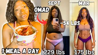 LOSING WEIGHT WITHOUT CALORIE COUNTING | 23:1 intermittent fasting aka 1 Meal A Day (OMAD)