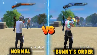 NEW BUNNY'S ORDER M1887 VS WITHOUT SKIN M1887 DAMAGE ABILITY TEST | BEST M1887 SKIN - FREE FIRE