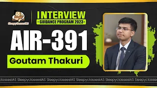Goutam Thakuri (AIR - 391) || UPSC CSE 2023 || Mock Interview || Rank - 391