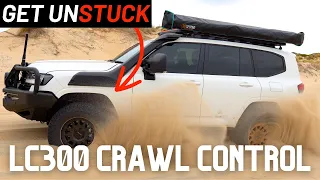 CRAWL CONTROL 300 SERIES LANDCRUISER || Self Recovery in Sand | HOW & WHEN to use it to get unstuck!