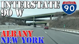 I-90 West - Albany - New York - 4K Highway Drive