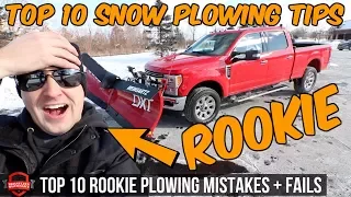 Top 10 ROOKIE Snow Plowing Tips + Fails | My First Season Plowing Snow + Funny Stories