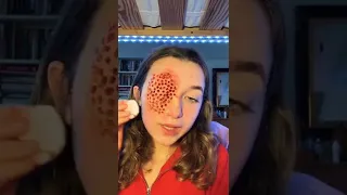 اخطر خدعة تقب على الوجه باستخدام المكياج مرعبة💄🤮 /Trypophobia is a dangerous hoax #shorts