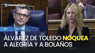 Álvarez de Toledo noquea a Pilar Alegría y Félix Bolaños en una sola intervención