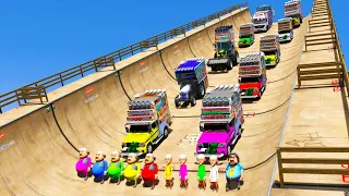 दुनिया का बहुत बड़ा और लंबा 😩 Super Mega Ramp Challenge 🤑😲 !! GTA-5 !! 11 top DJ indian With Story