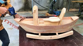 Amazing Ingenious And Creative Woodworking Design // Build A Unique Chair From Strips Of Wood