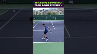 EPIC SERVE AND DROPSHOT FROM ROGER FEDERER WOW! #shorts #tennis