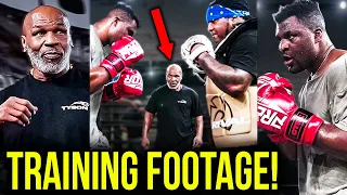 Mike Tyson Training Francis Ngannou for Tyson Fury Boxing Match Peek-a-boo Style (Fury vs Ngannou)