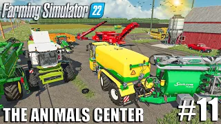 NEW Equipment and FIRST Spreading of SLURRY | Animals Center #11 | Farming Simulator 22