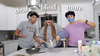 BLIND, DEAF, AND MUTE BAKING CHALLENGE! Pt 2