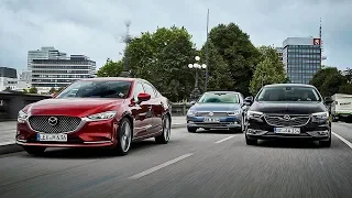 2018 Mazda 6 vs 2018 Opel Insignia vs 2018 Volkswagen Passat