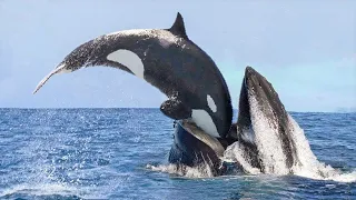 Orca is a super predator that kills whales and dolphins! Killer Whale vs Blue Whale and Elephant Sea